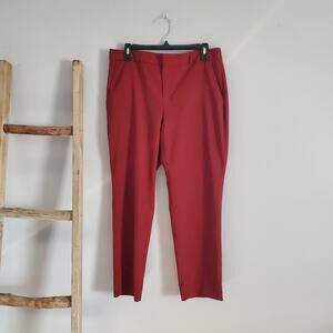Banana Republic Women's Red Avery Lightweight Straight Pants Size 8